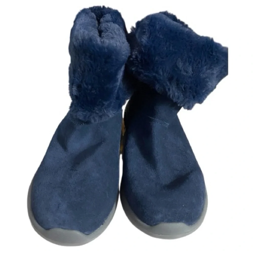 Skechers On the Go Booties, Suede leather, Faux fur lining & cuffs, Sz 10